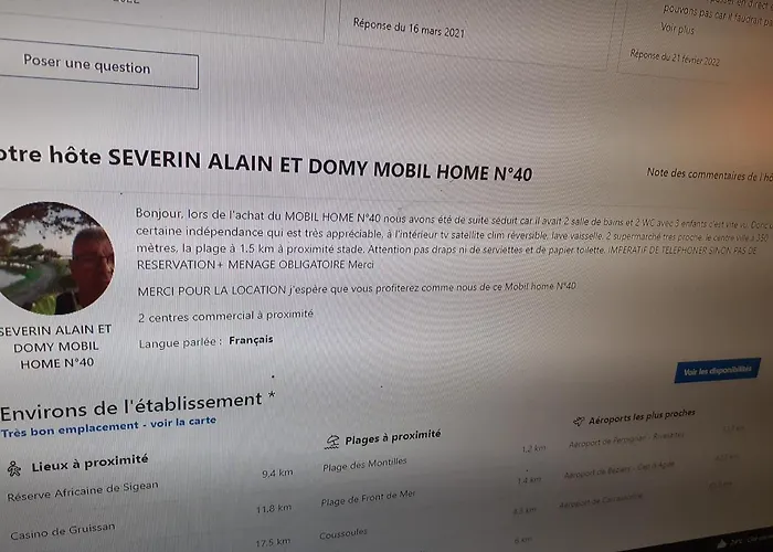 Mobilhome Agreable Sans Draps Ni Serviettes * Port-la-Nouvelle